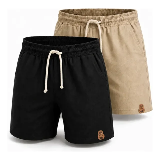 Kit 2 Shorts Masculino Linho Bermuda Praia Verão Casual