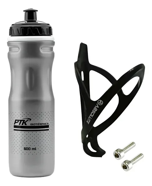 Garrafinha De Agua Caramanhola Para Bike Squeeze Com Suporte