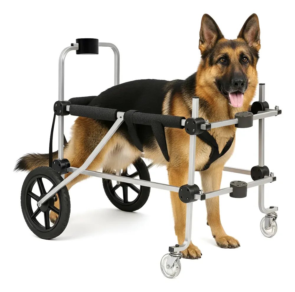 Cadeira Andador 4 Rodas Cachorro Tamanho Xg Grande Porte Cão Alumínio