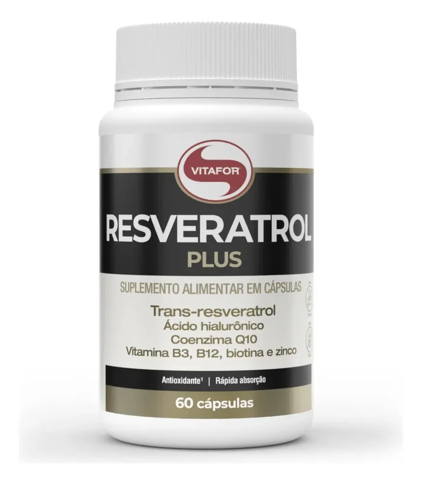 Resveratrol Plus 60 Cápsulas Vitafor Sem Sabor