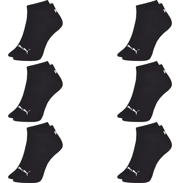 Kit 6 Pares Meias Puma Cano Baixo Soquete Original Fitness