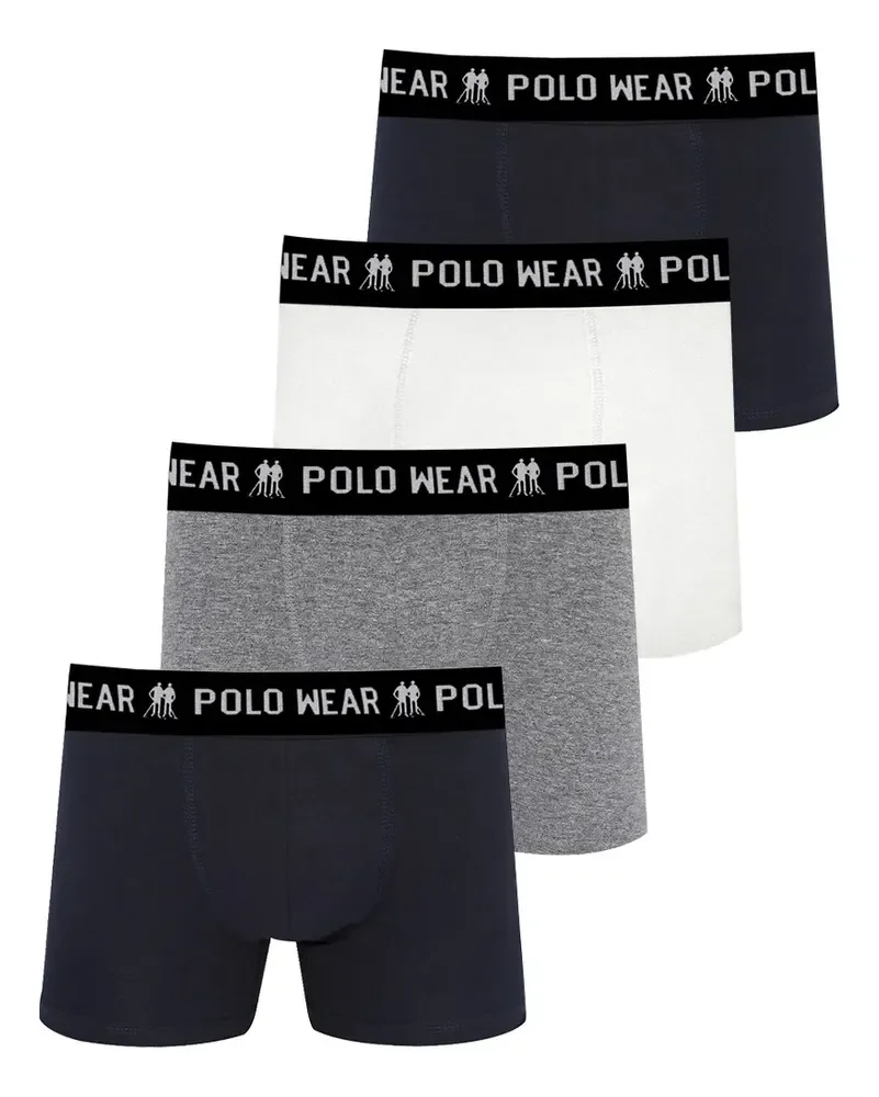 Kit 4 Cuecas Algodão Polo Wear Sortido Sortido Liso G