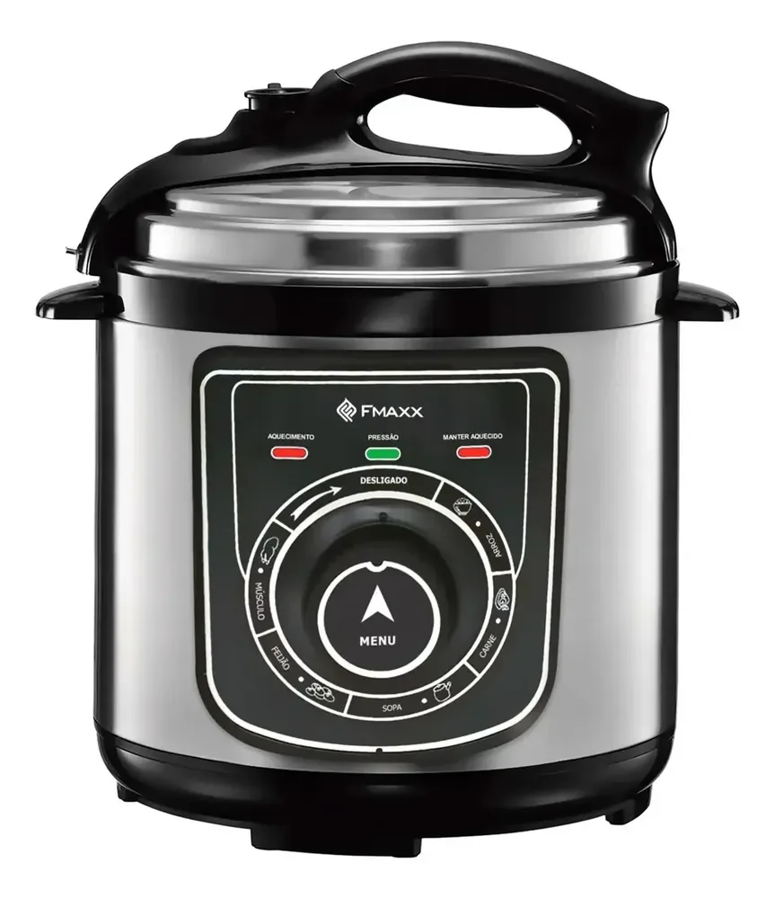 Panela De Pressão Elétrica Fmaxx Chef 4 Litros 800w Prateado 60hz