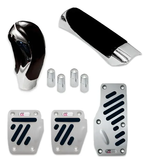 Kit Pedaleira Esportiva Manopla Bola Pino De Válvula Carros