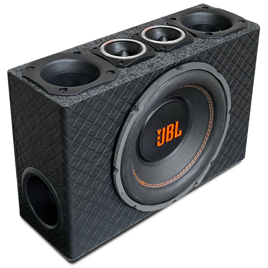 Caixa Trio De Som Automotivo Slim Subwoofer Jbl 10 Polegadas - Porta Malas Alto Falante
