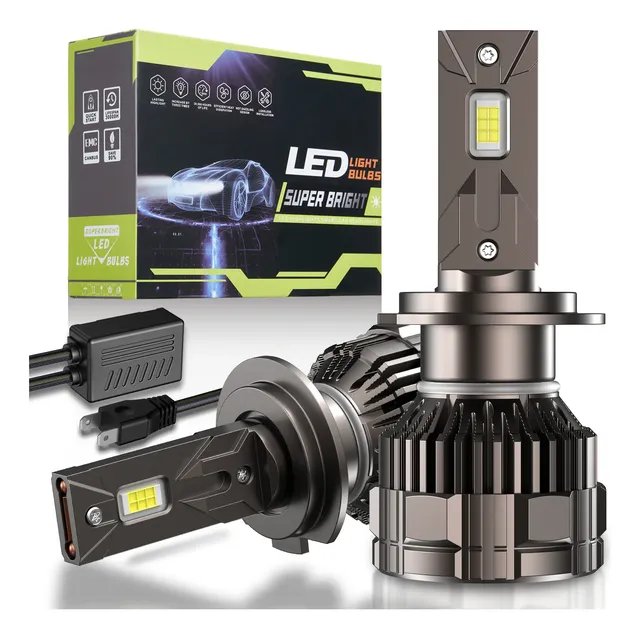 Par Lâmpada Ultra Led H7 H11 Hb3 Hb4 60000lm 300w Canbus