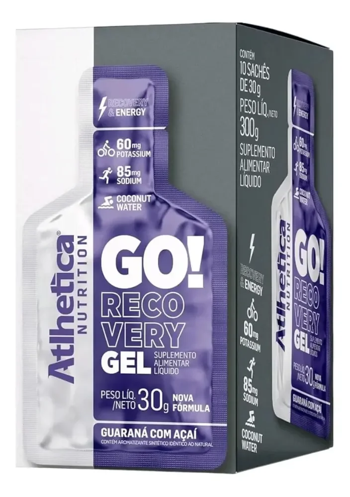 Go! Recovery Gel (display Com 10 Saches De 30g) Guarana Com Acai Sem Sabor