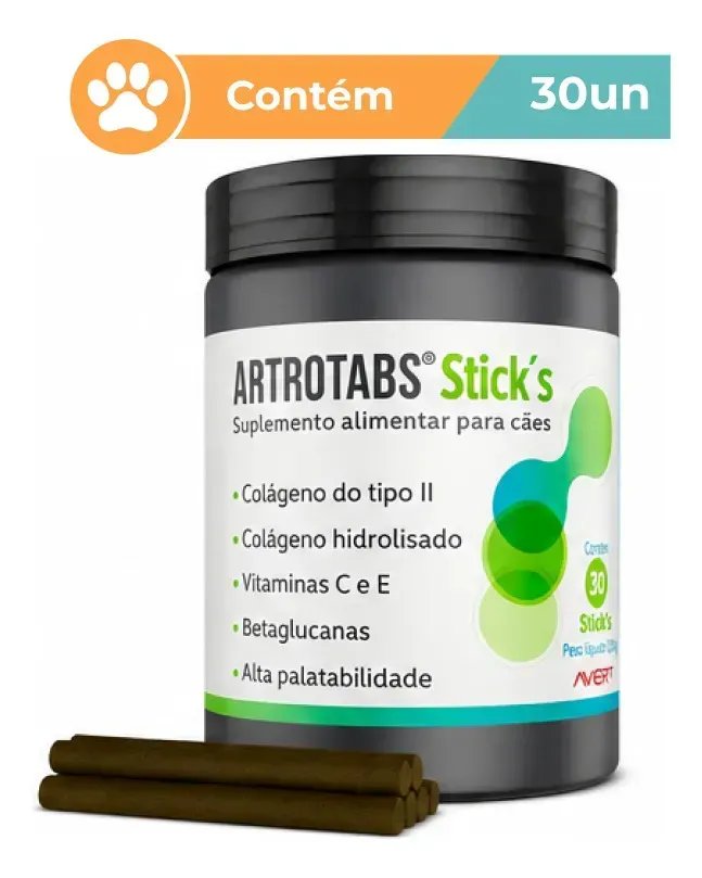 Artrotabs Suplemento Articular Cães Avert 210g 30 Sticks
