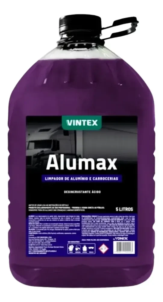 Alumax Vintex 5l Limpa Alumínio Rodas Baú Caminhão Aro