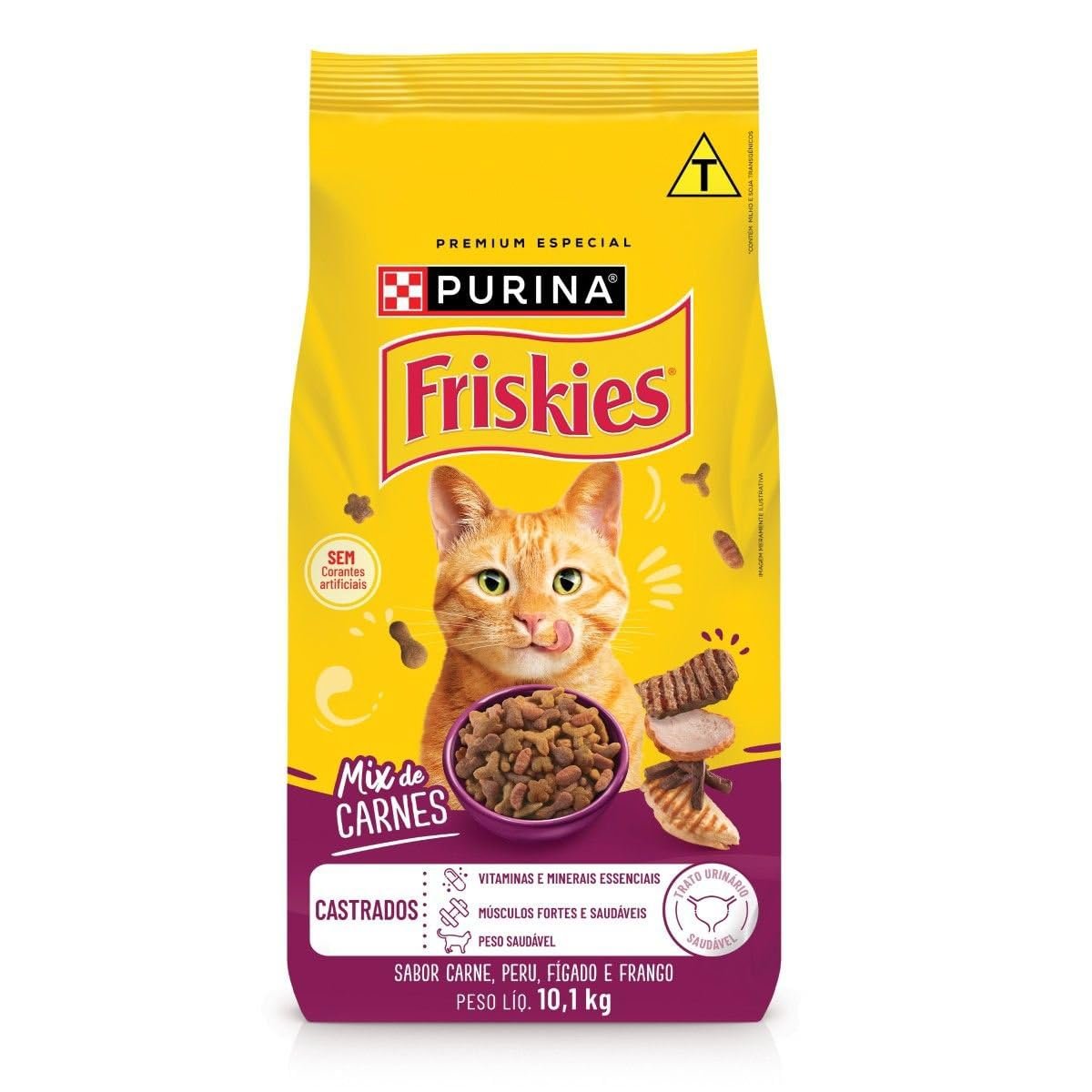 Purina Friskies Ração Gatos Castrados Friskies Mix De Carne 10 1Kg