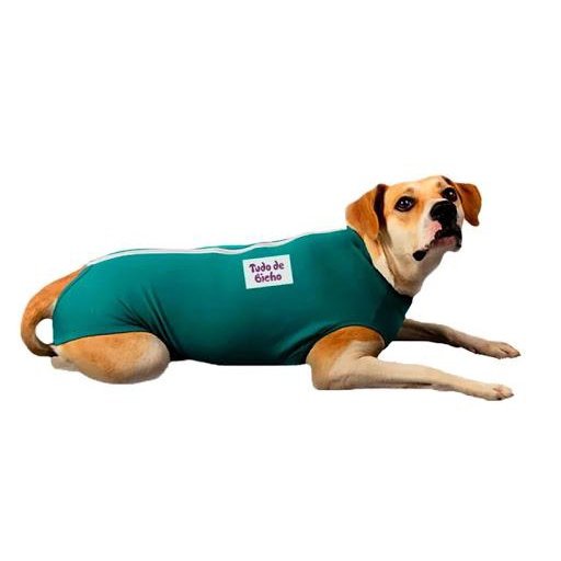 Roupa Pós Cirúrgica Tudo De Bicho Zíper Verde - Tam. 15