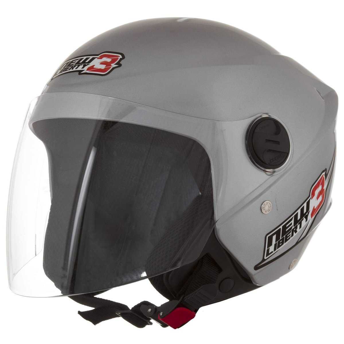 CAPACETE ABERTO PRO TORK NEW LIBERTY 3 SOLID PRATA TAM. 58