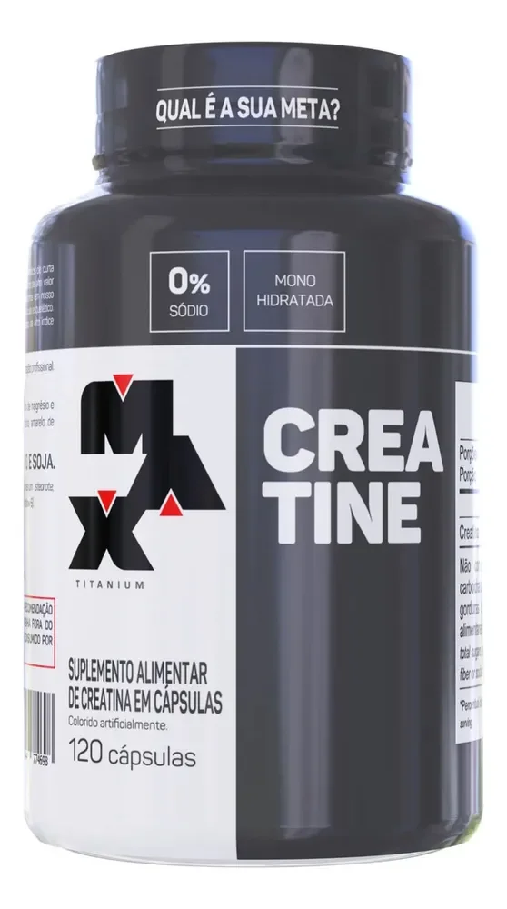 Suplemento Em Cápsulas Max Titanium Creatina Pote 120 Caps