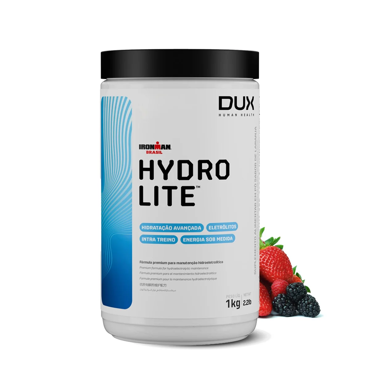 DUX HUMAN HEALTH Hydrolite 1000g Frutas Vermelhas - Hidratação Esportiva com Eletrólitos Essenciais