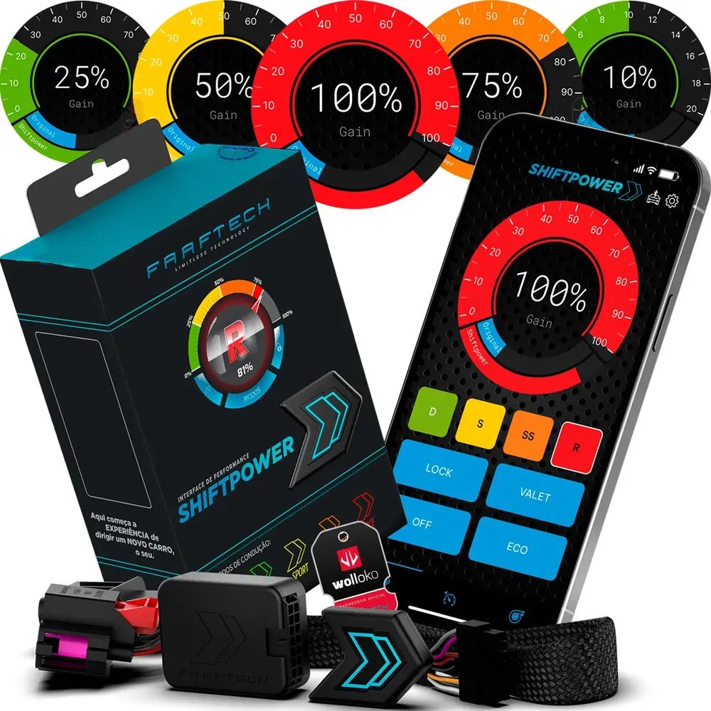 Shiftpower Com Modo Eco Chip De Acelerador Bluetooth App Ranger 2013 Em Diante