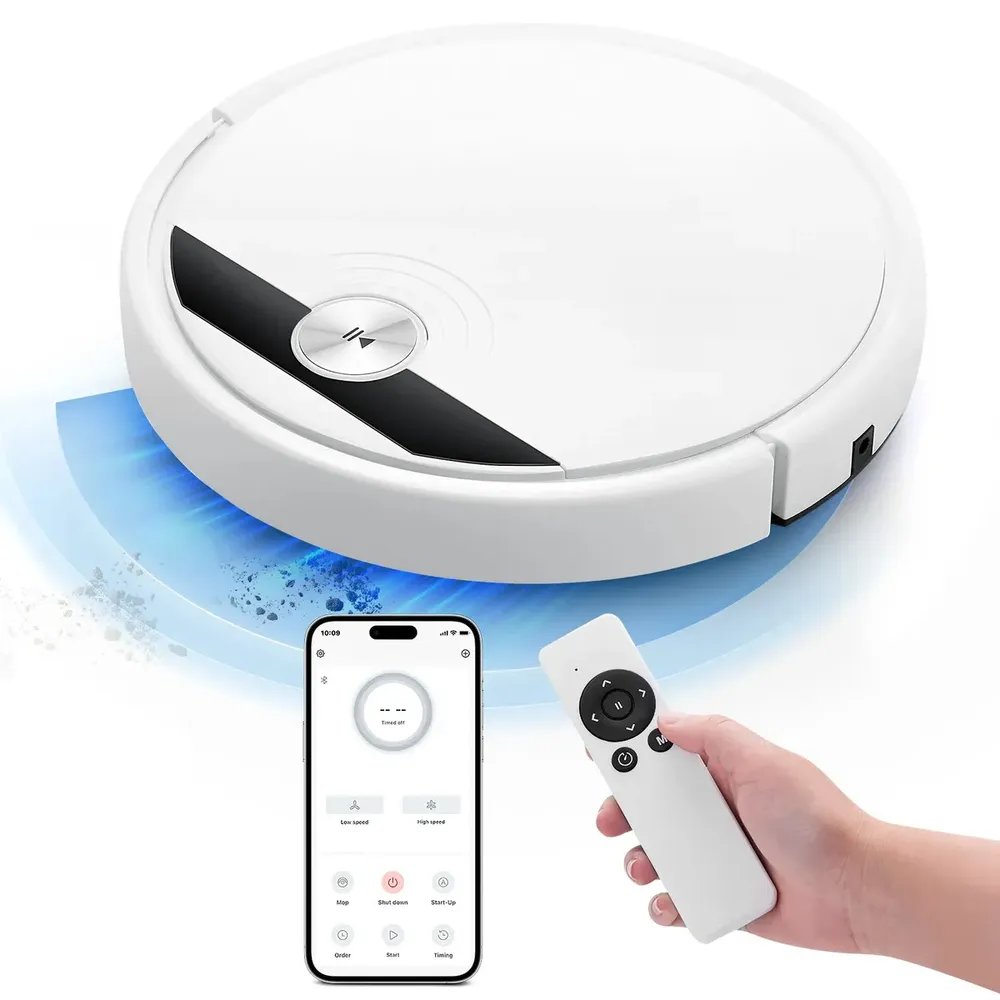 Aspirador Robô Forestory Robô Aspirador-55 Varre, Aspira, Passa Pano Wi-fi Alexa 2800pa, Navegação A Laser Lds De 360°, Aspirado E , Wi-fi Robô Aspirador Com Mapeamento