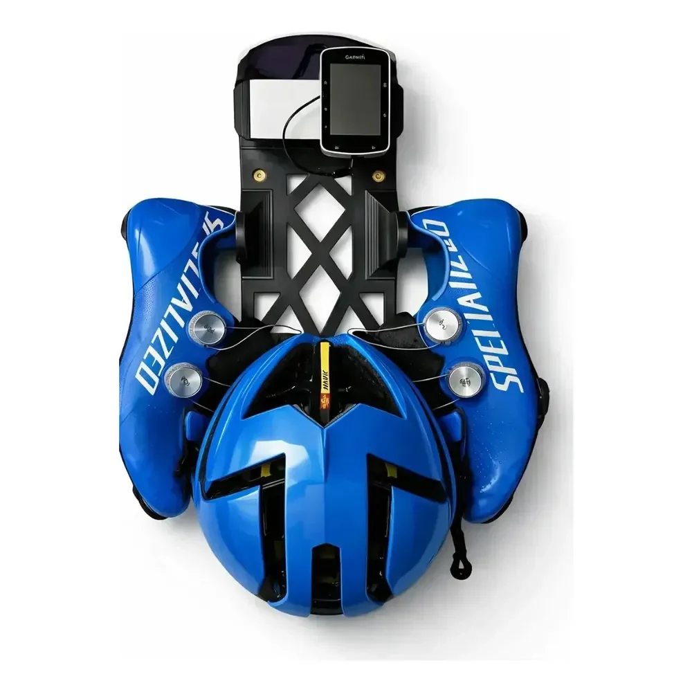 Suporte Parede Bike Preto Capacete Sapatilha Organizador Preto