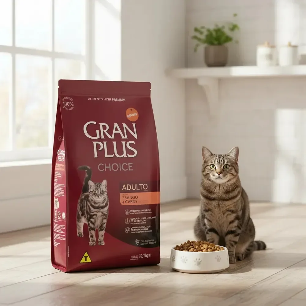 Ração Gran Plus Choice Gatos Adulto Frango E Carne 10,1kg,
