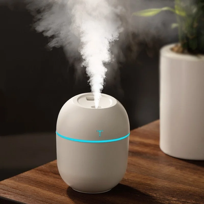 Mini Umidificador Difusor Egg USB Portátil com LED, Aromatizador e Purificador de Ar Pessoal