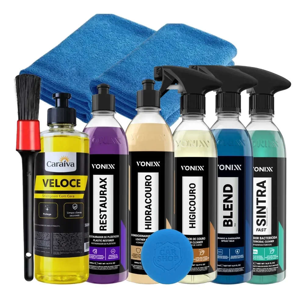 Kit Lavagem Automotiva Completa Profissional Produtos Vonixx