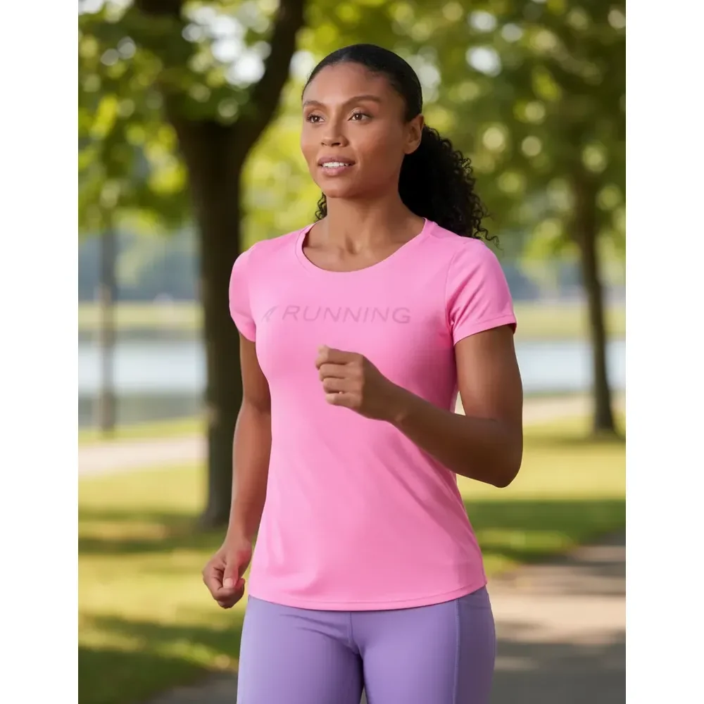 Camiseta Authen Keep Cool Running Feminina Rosa 