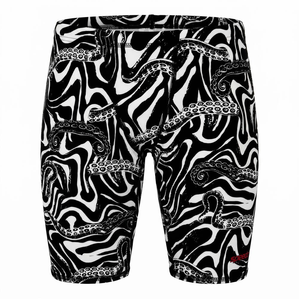 Bermuda Jammer Masculina de Natação Speedo Preta Estampada