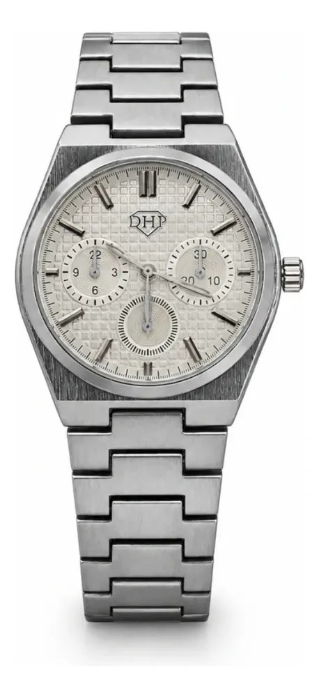 Relógio De Pulso Masculino Fortuna Luxo Old Money Minimalist Prata Cx Branca