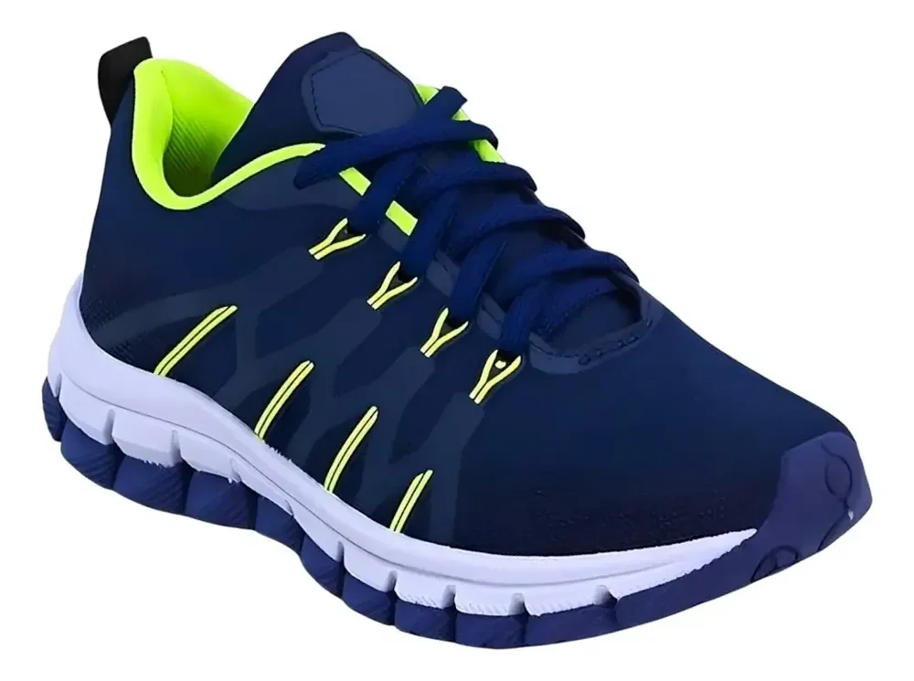 Tenis Menino Infantil Masculino Escolar Esportivo Promoção Azul-marinho 34 Br