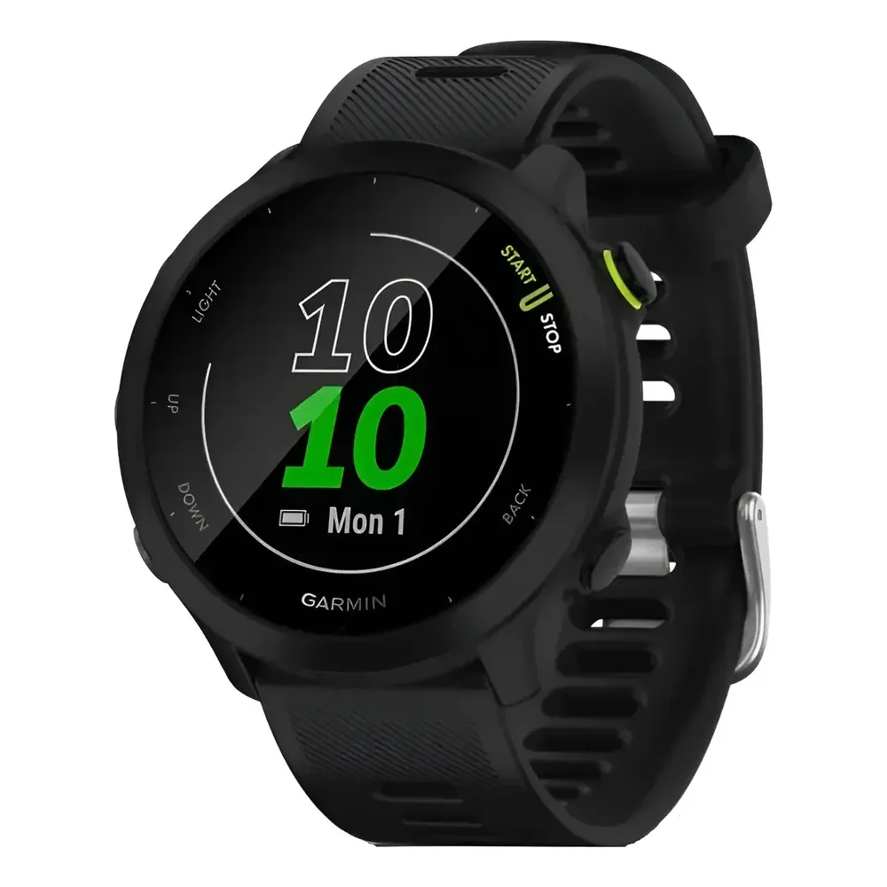 Relógio Smartwatch Garmin Forerunner 55 Mesh Com Monitor De Frequência Cardíaca, Preto Preta