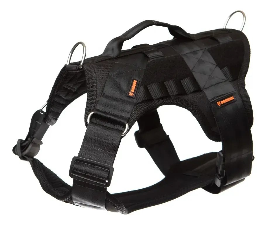 Peitoral Armor Ops Ii Tactical, Funcional E Operacional Cor Preto Liso Tamanho da coleira G