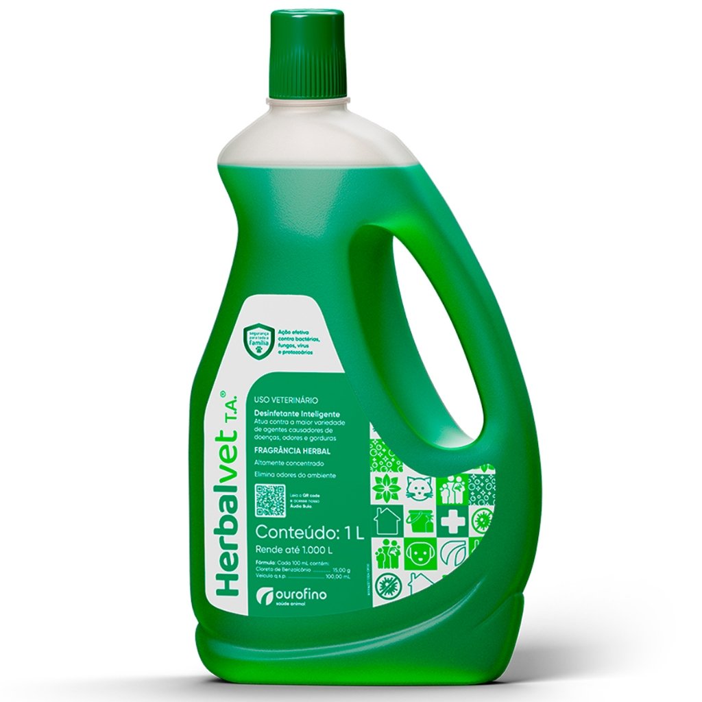 Herbalvet Desinfetante Concentrado Bactericida Eliminador Odores Pet - 1 Litro