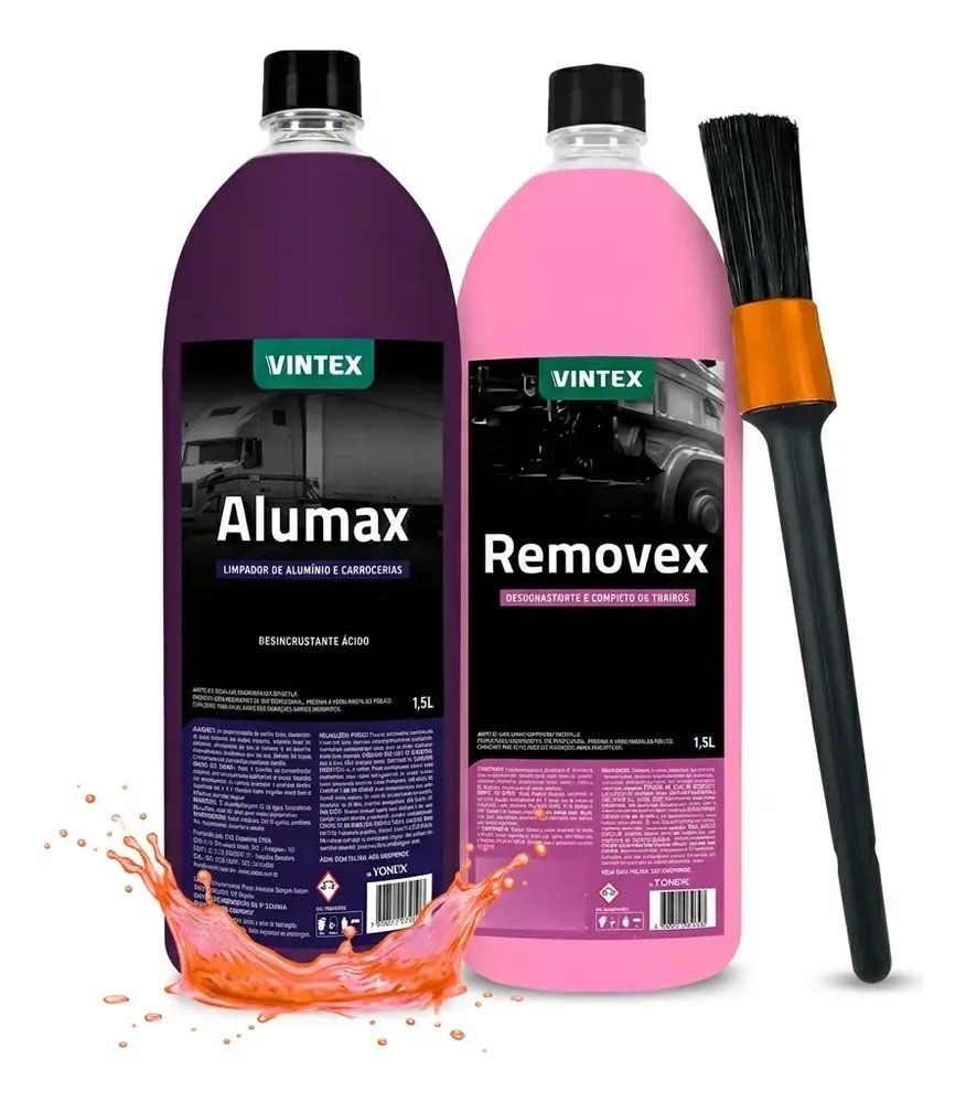 Kit Limpeza Pesada Removex 1,5l Alumax 1,5l + Pincel Vintex