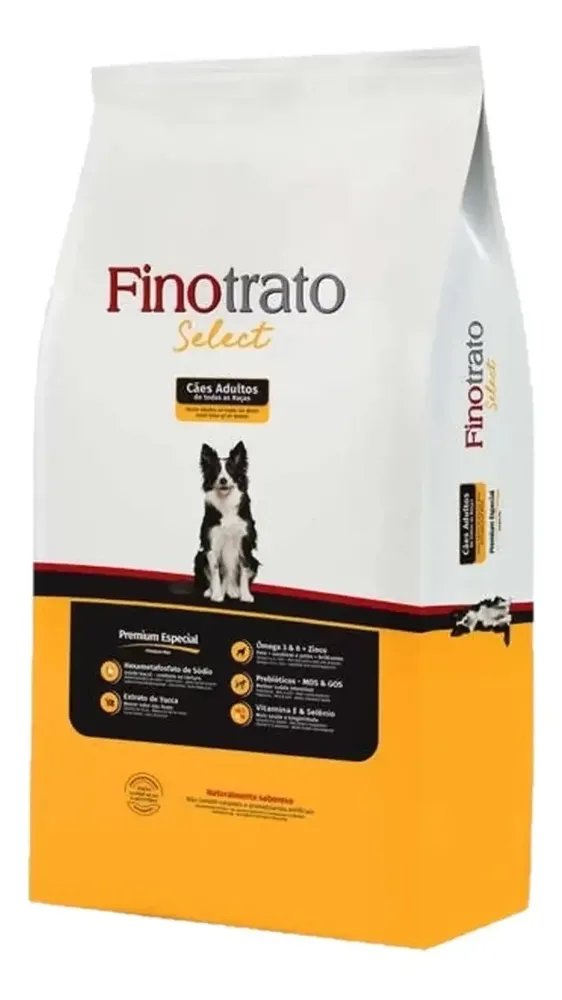 Ração Seca Finotrato Cães Adultos Select Completo 15kg Saúde Bucal