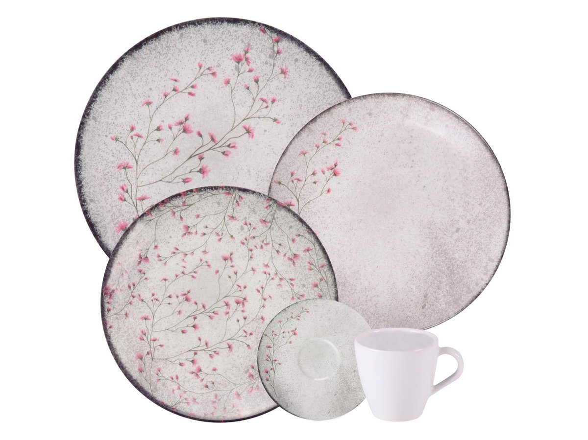 Tramontina Aparelho de Jantar Floralis em Porcelana Decorada 20 Peças