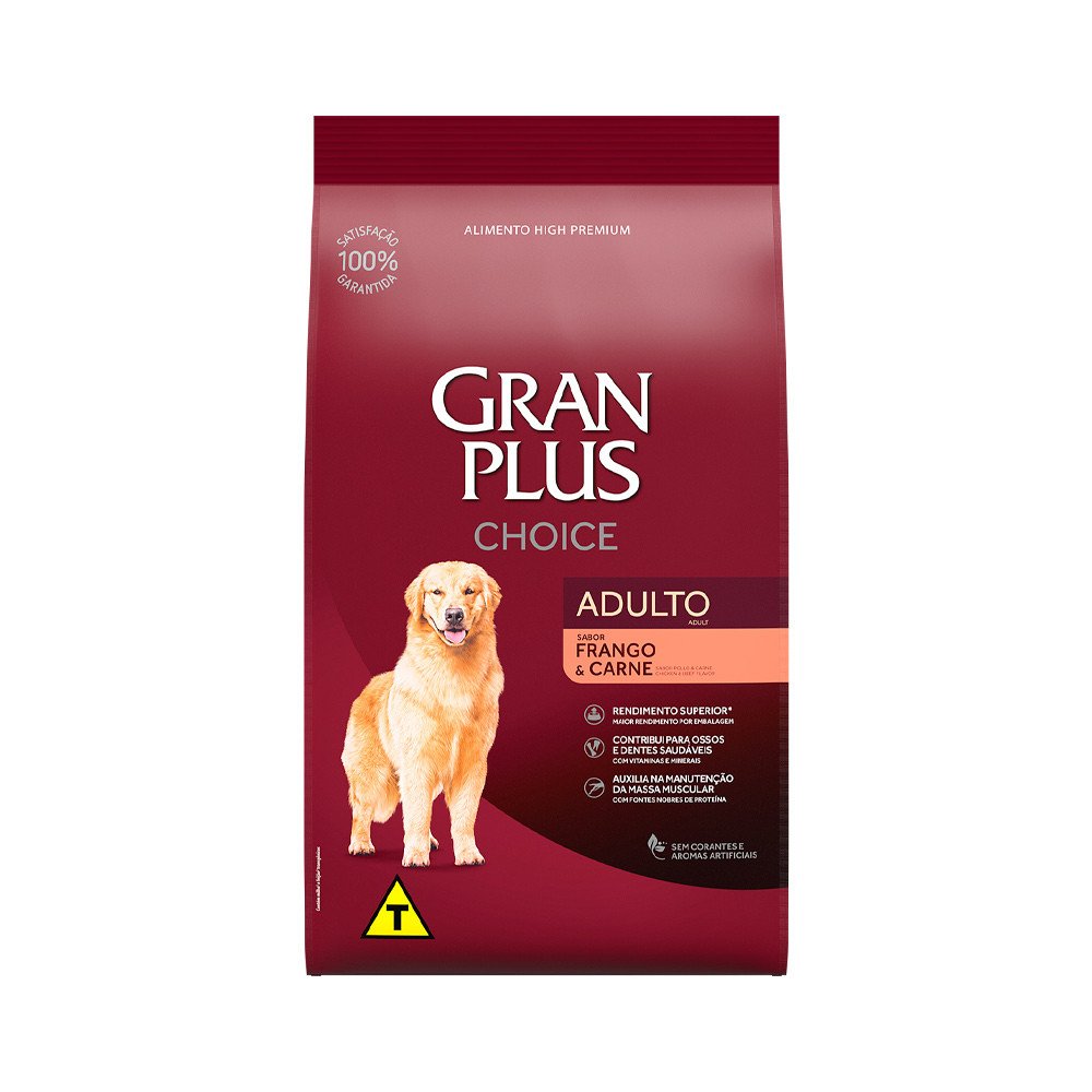 Ração GranPlus Choice Cão Adulto Frango Carne 15Kg