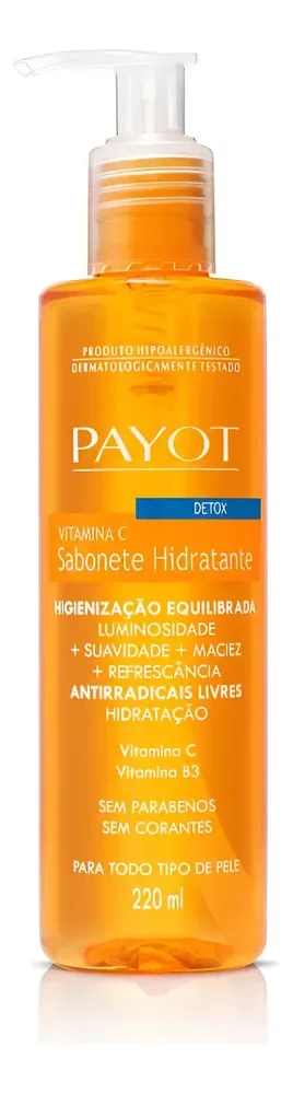 Sabonete Facial Hidratante Vitamina C Detox Payot 220 Ml Todo Tipo De Pele Dia/noite