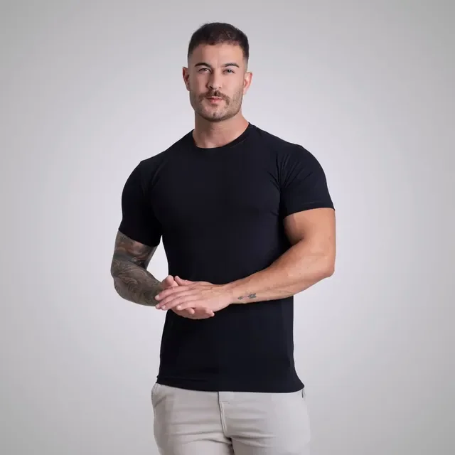 Camiseta Com Elastano Algodao Egípcio Original Básica