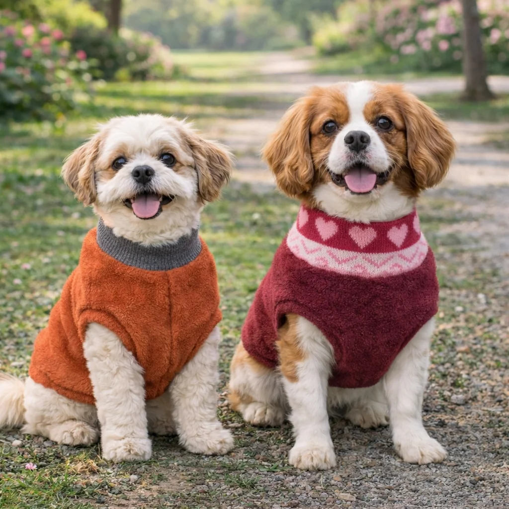 KIT 2 ROUPAS Inverno Cães e gatos PP ao XG–Tecido Soft  ou Tricot Confortável Várias Cores Tamanhos