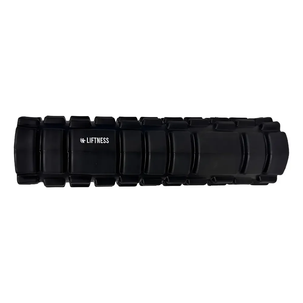 Rolo De Massagem Liberação Miofacial Texturizado Preto 30cm Preto