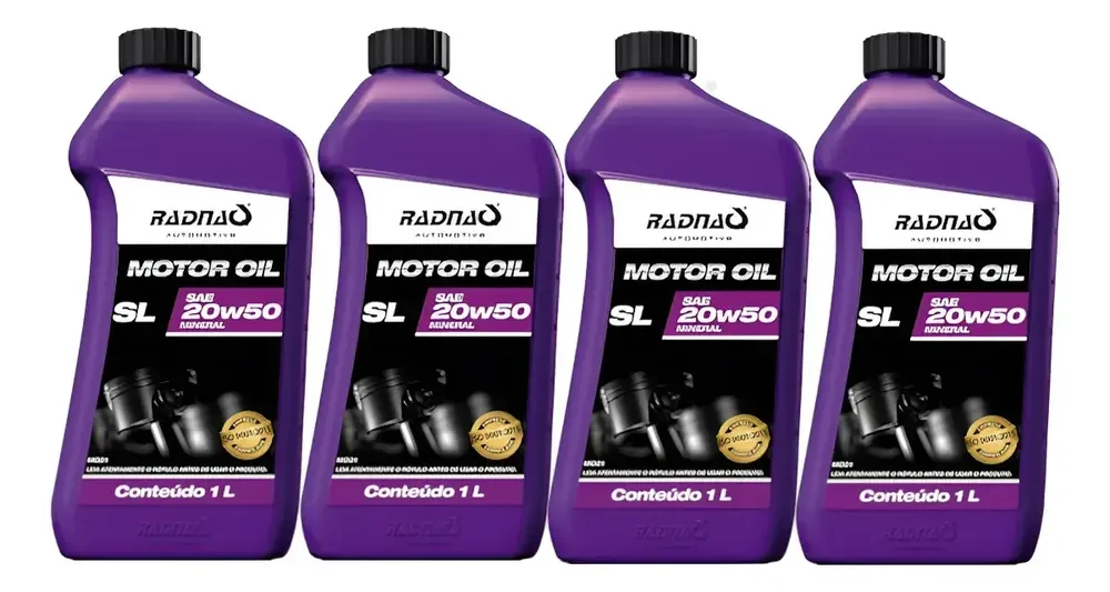 Óleo Motor Oil 20w50 Mineral Radnaq 4 Unidades