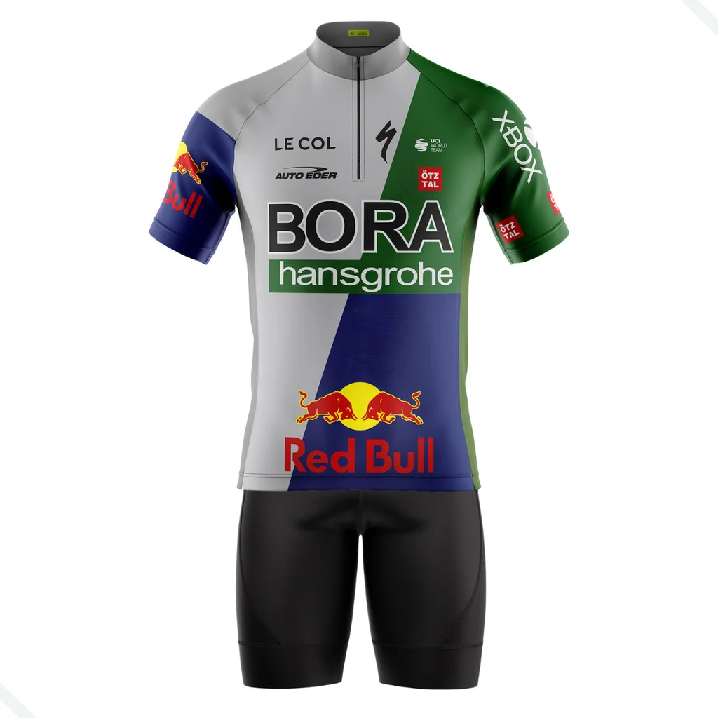 CONJUNTO CICLISMO BERMUDA E CAMISA ENERGY CINZA COM BOLSOS UV 50+