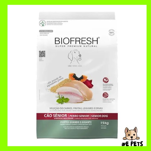 Ração 15Kg Biofresh Cães Sênior Raças Grandes e Gigantes Mix de Carnes