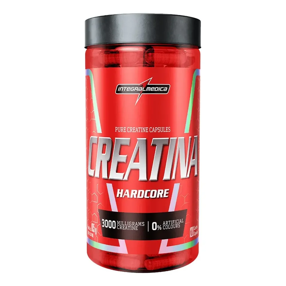 Creatina Hardcore 100% Pura 120 Capsulas Energia E Força - Integralmedica Sem Sabor