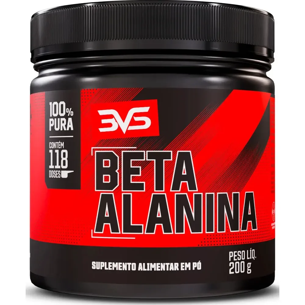 Beta Alanina 200g - Fórmula Avançada 100% Pura Com 117 Doses - 3vs Nutrition Sem Sabor