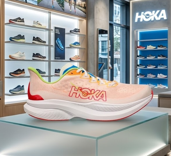 Tênis Masculino de Corrida Mach 6 Hoka Laranja