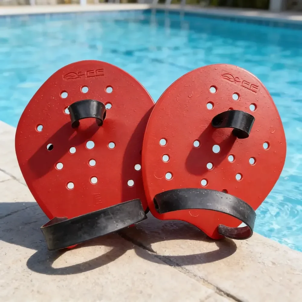Palmar De Natação Cor Vermelho Tamanho P