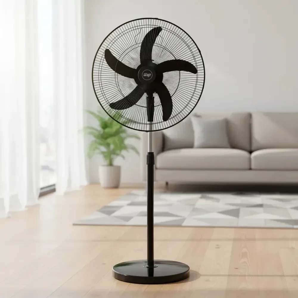 Ventilador De Coluna Wap Rajada Pro 60 5 Pás Bivolt Preto 55cm