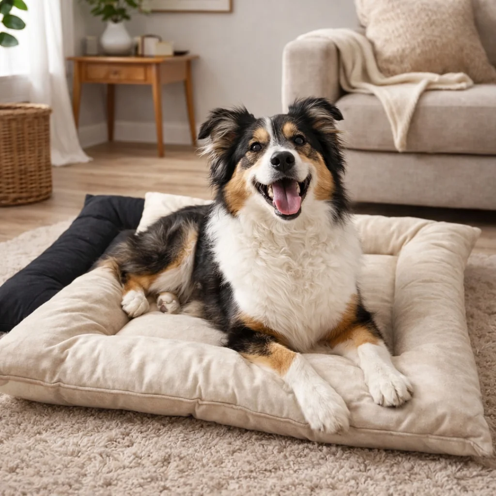 Cama Pet Animais Para Cachorro Ou Gato Premium 62cm X 55 Cm Colchonete Pet Dois Lados Preto/Colorido