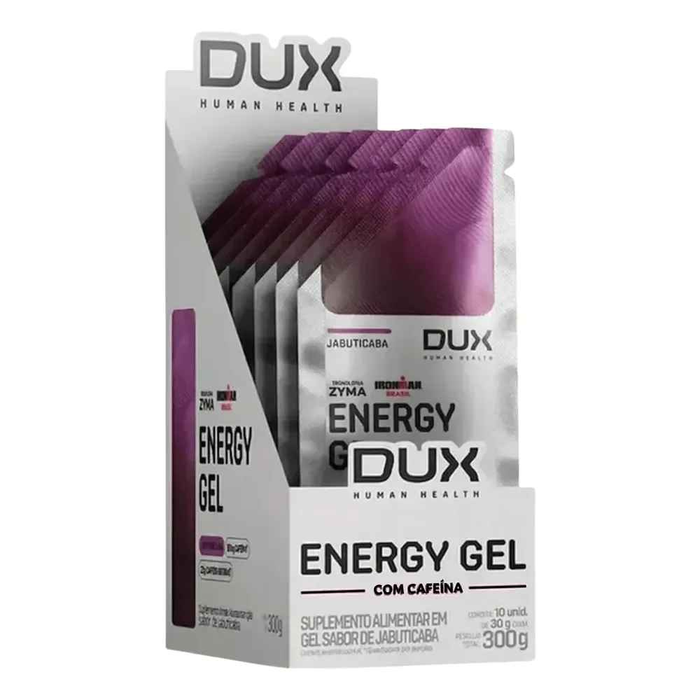 Energy Gel Dux Gel De Carboidratos Display 10un C/ Cafeína Jabuticaba 10un 30g | Com Cafeina