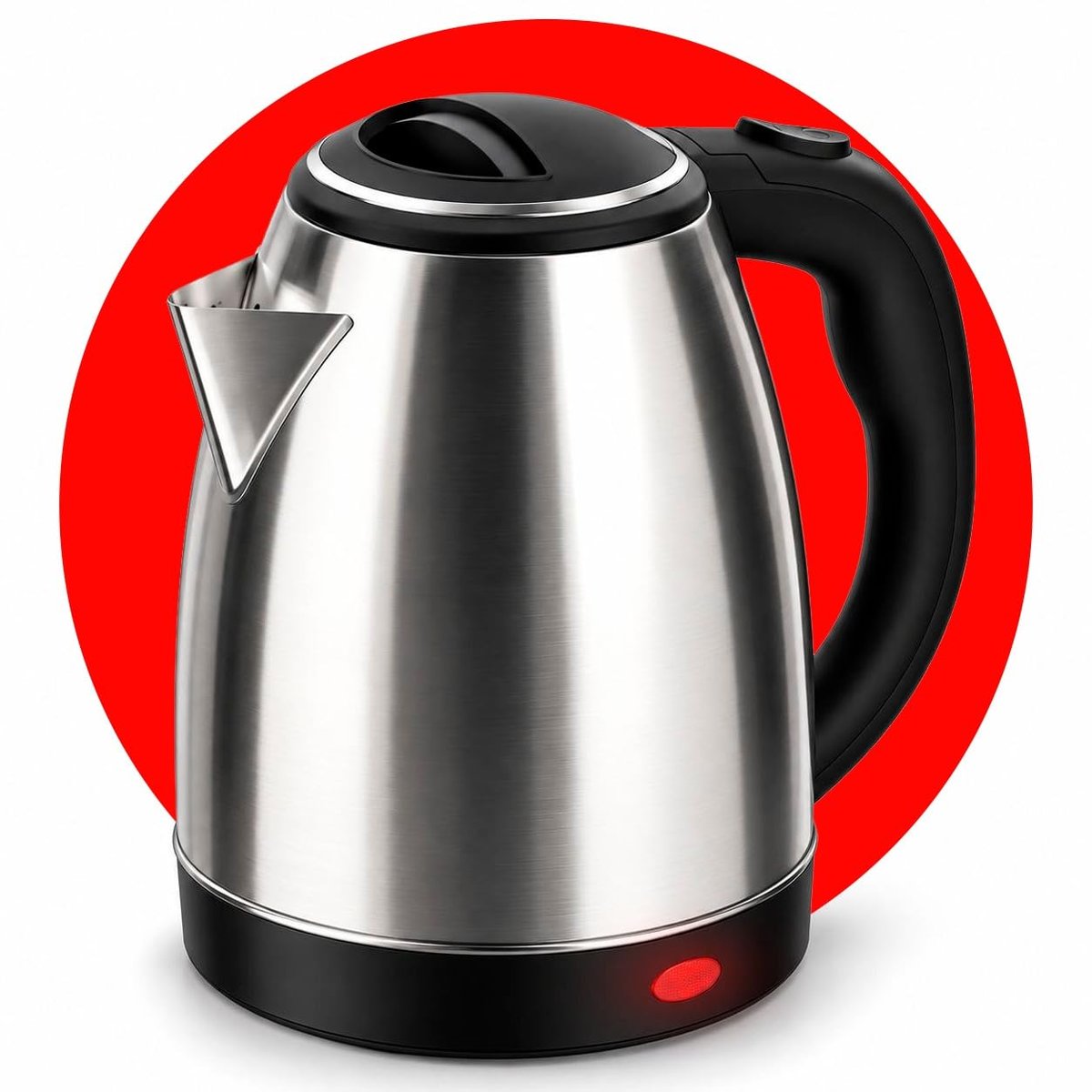 Chaleira Elétrica 2 Litros Inox Cor Aço 220v | Desligamento Automático, Aquecimento Rápido, Segura, Café Chá, Fácil Abertura, Premium